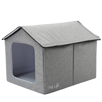 Grey Hush Puppy Electronic Heating and Cooling Smart Collapsible Pet House - Small